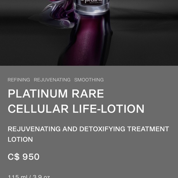 NEW Platinum Rare life lotion 115ml - Picture 6 of 6